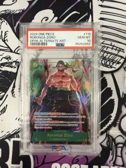 2024 One Piece - Roronoa Zoro #118 OP06 Alternate Art - PSA 10 Gem Mint - Image 1