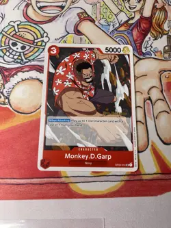 ONE PIECE TCG - Monkey D Garp LP/NM OP03-014 Pre-Release Stamped Red - Image 1