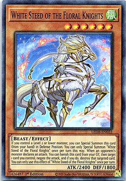 White Steed Of The Floral Knights LED8-EN022 Yu-Gi-Oh! Card NM 1st Edition - Image 1