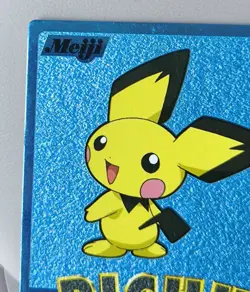 Japanese Pokemon Card Meiji Pichu Metallic Blue - Image 2
