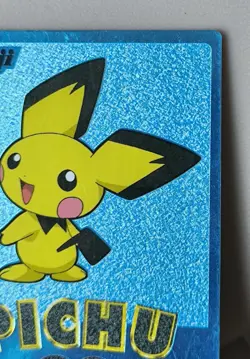 Japanese Pokemon Card Meiji Pichu Metallic Blue - Image 3
