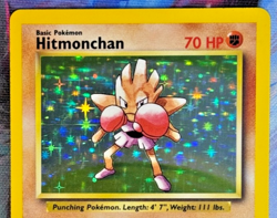 1999 Pokemon Hitmonchan 7/102 Base Set Holo Rare Unlimited LP WOTC Vintage Card - Image 1