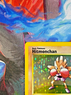 1999 Pokemon Hitmonchan 7/102 Base Set Holo Rare Unlimited LP WOTC Vintage Card - Image 3