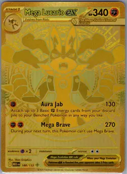Mega Lucario ex 188/132 MUR ME01: Mega Evolution - Pokemon Card - NM - Image 1