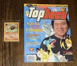 KABUTO Gold W Stamp Pokemon Card - WOTC Promo - Fossil 50/62 - W Magazine! - Image 1