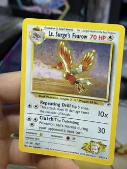 #2 Lt. Surge's Fearow 7/132 Gym Heroes 2000 Holo Rare WOTC Pokemon Card TCG - Image 5