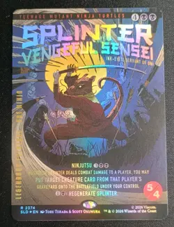MTG Secret Lair TMNT - Splinter, Vengeful Sensei / Ink Eyes - Foil Borderless - Image 1