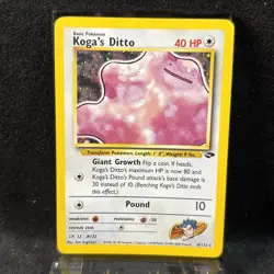 Koga's Ditto Gym Challenge 10/132 Holo Unlimited Rare Pokemon TCG - Image 1