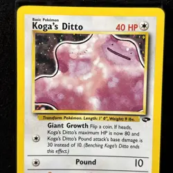 Koga's Ditto Gym Challenge 10/132 Holo Unlimited Rare Pokemon TCG - Image 3