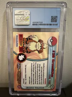 Growlithe Pokemon Topps Spectra Chrome! Series 1 #58 (2000) - Image 2