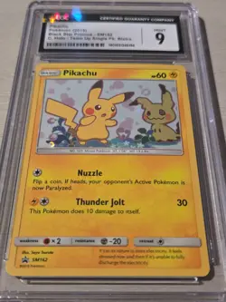 Pikachu SM162 Team Up Promo Holo CGC 9 Black Star Promo - Image 2