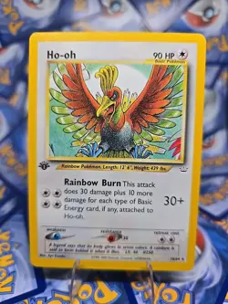 Vintage Pokemon TCG 1st Edition Ho-Oh Neo Revelation Card 18/64 Rare Near Mint - Image 1