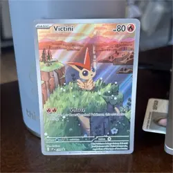 Pokemon Victini Holo Promo SVP Black Star SVP032 Basic 80 HP V-Force Fire - Image 1