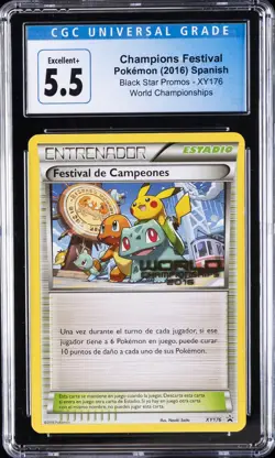 2016 POKEMON SPANISH #XY176 CHAMPIONS FESTIVAL CGC 5.5 - Image 1