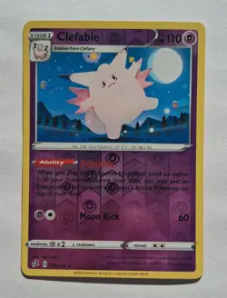 Pokemon - Clefable - Rebel Clash 075/192 - Reverse Holo Rare - NM - Image 1