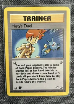 Misty's Duel - 1st Edition - 123/132 - Pokemon TCG Gym Heroes - Common - NM/M - Image 1