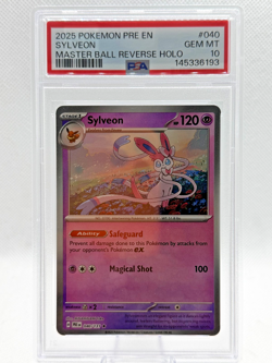 PSA 10 SYLVEON MASTER BALL POKEMON - PRISMATIC EVOLUTIONS - Low Pop - Image 1