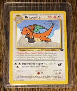 DRAGONITE Black Star Promo 5 1999 WB Pokemon The First Movie WOTC Vintage - Image 1