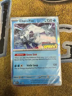 Pokemon SEALED Chien-Pao SVP 152 Surging Sparks Prerelease Promo Pack!! - Image 1