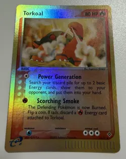 Pokemon TCG Torkoal EX Dragon 12/97 Reverse Holo Rare HP - Image 1