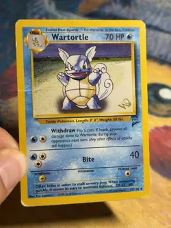 Wartortle 63/130 Base Set 2 Gold W Stamped Wotc Vintage Promo Pokemon Card HP - Image 3