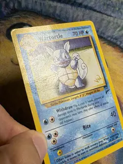 Wartortle 63/130 Base Set 2 Gold W Stamped Wotc Vintage Promo Pokemon Card HP - Image 5