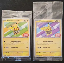 SEALED Pikachu Berkemeja Batik 154 & 101/SV-P Indonesia Journey Promo Pokemon NM - Image 1