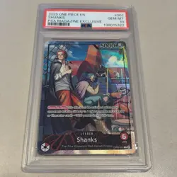 2025 ONE PIECE PROMOS PSA MAGAZINE EXCLUSIVE #001 SHANKS PSA 10 - Image 1
