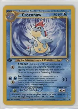 Croconaw 1st Ed. Pokemon Neo Genesis #31 2000 - Image 1