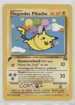 Flying Pikachu German Pokemon WOTC Black Star #25 1999 - Image 1