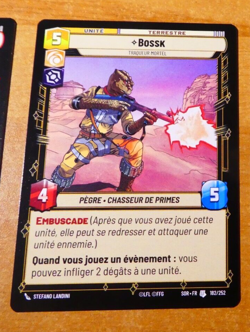 STAR WARS UNLIMITED CARD GAME TCG CARTE BOSSK 182/252 SOR.FR NM - Image 1