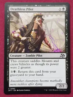 Magic The Gathering AETHERDRIFT DEATHLESS PILOT black card MTG - Image 1