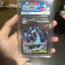 Mega Charizard X EX MEP 23 PROMO UPC ACE 9 Graded Pokemon Card MINT - Image 1