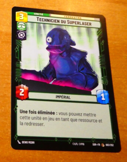 STAR WARS UNLIMITED CARD GAME CARTE TECHNICIEN DU SUPERLASER 083/252 SOR.FR NM - Image 1
