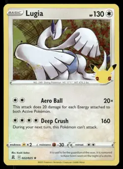 Pokemon Cards Lugia 022/025 Celebrations Rare NM - Image 1