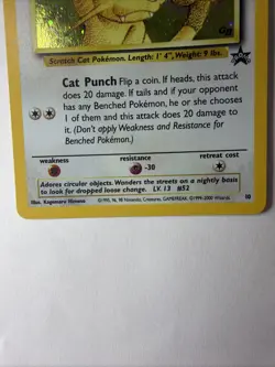 Meowth #10 Black Star Promo GB(Game Boy) stamped Holo Rare Pokemon Card - Image 3