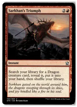 MTG Sarkhan's Triumph - Dragons of Tarkir Heavily Played English - Image 1