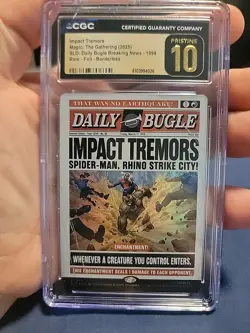 Impact Tremors 1999 Mtg Secret Lair Drop Foil CGC Graded Pristine 10 - Image 1