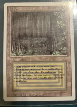 Bayou Revised Edition Dual Land Magic: The Gathering NM condition - Image 1