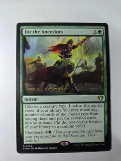 For the Ancestors Commander Masters Regular RARE #740 - Image 1
