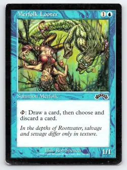MTG Merfolk Looter Normal C Exodus (EXO) 39 LP Magic - Image 1