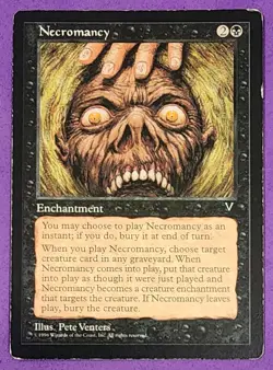 MTG Magic The Gathering - Necromancy - Visions MP(Moderately Played) Edge Wear - Image 1