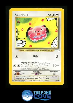 Snubbull 55/64 | Neo Revelation | Pokemon Common | DMG Crease Tomokazu Komiya - Image 1