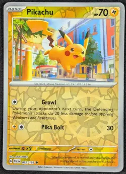 Pikachu 2023 Paldea Evolved Reverse Holo Pokemon Card 062/193 (NM) - Image 1