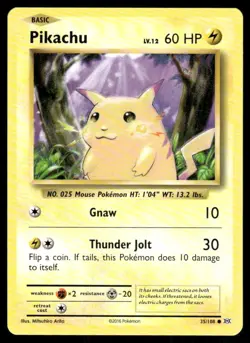 Pokemon TCG Pokemon Pikachu Pikachu Common Regular 2016 - Image 1