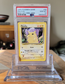 Pokemon Pikachu 58/102 PSA 10 58 Base Set 1999-2000 Vintage #58 - LOW POP - Image 3