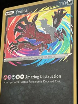Pokemon YVELTAL 046/072 (Amazing Rare) Shining Fates - NM/Near Mint - Image 2