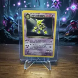 Pokemon Dark Alakazam Team Rocket Rare 1/82 60 HP - Image 1