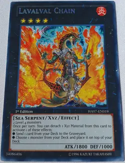 Yugioh 1x Lavalval Chain HA07-EN019 Secret Rare 1st Edition Near Mint - Image 2