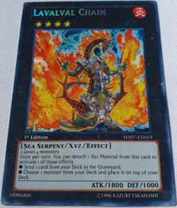 Yugioh 1x Lavalval Chain HA07-EN019 Secret Rare 1st Edition Near Mint - Image 3